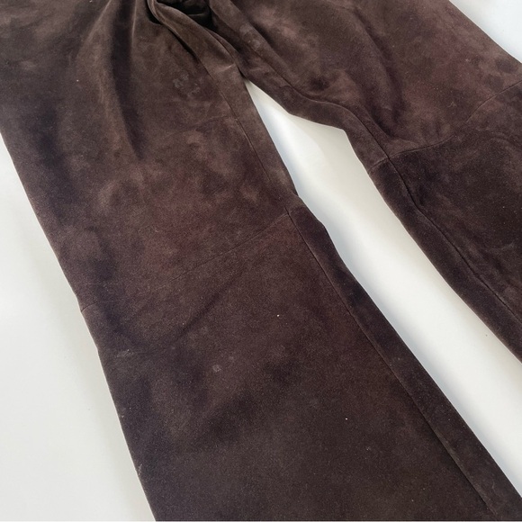 DKNY Women's Brown 100% LEATHER Pants Size 4 - Picture 5 of 10